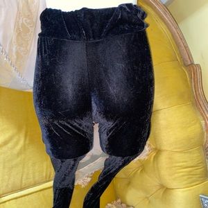 Velvet long straight leg pants